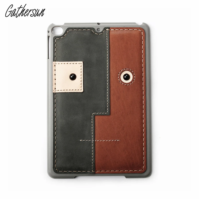 

2019 Genuine Leather Case for iPad Mini 5/4 Human Face Shape Tablet Cover Case Leather 7.9 inches Shockproof Tablet PC Shell New