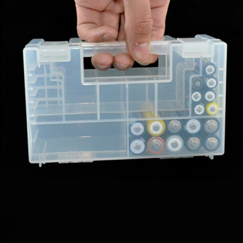 Mayitr 1pc Portable Battery Storage Box 15cm Hard Plastic Battery Healthy Case Holder Organiser For AA/AAA Battery