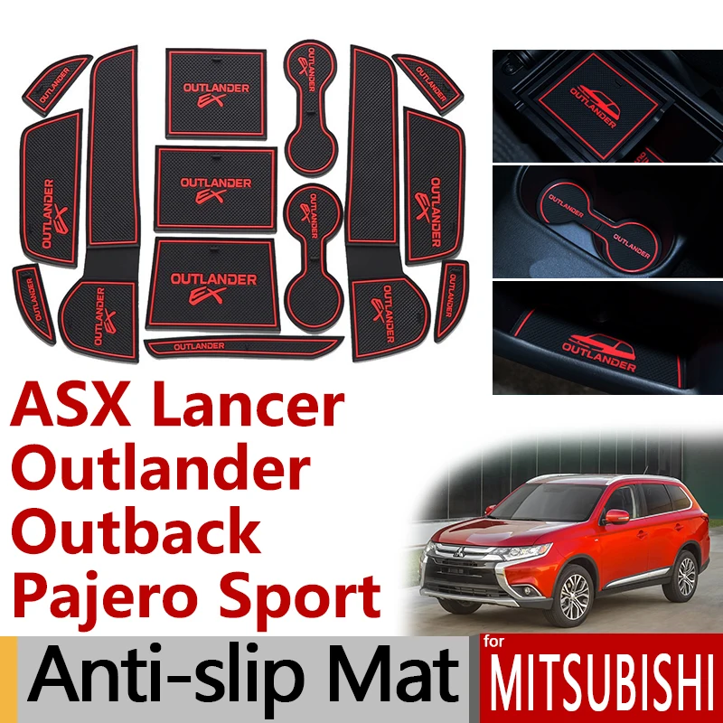 Противоскользящий резиновый коврик для ворот и чашки Mitsubishi ASX Lancer EVO X Outlander Pajero Sport