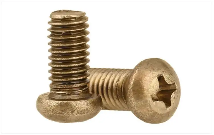 M4 SOLID BRASS MACHINE SCREWS SLOTTED PAN HEAD BOLTS VARIOUS SIZES 