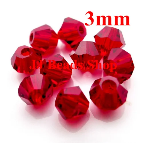 

Free Shipping! 1440pcs/Lot Chinese AAA Top Quality 3mm Garnet/Dark Red Crystal Bicone Beads B030418