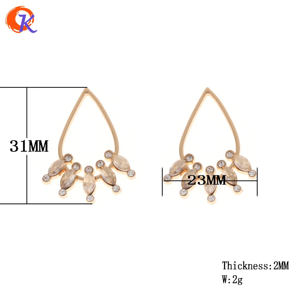 Cordial дизайн 30 шт. 23 * мм 31 мм ювелирные аксессуары/серьги/горный хрусталь падение формы/цинковый сплав/DIY/ручной работы/серьги выводы