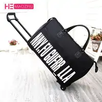 HEMAOZHU New Hot Fashion Women's Trolley Luggage Suitcase Brand Casual Roll Folding Boarding Suitcase Travel Bag Wheeled Luggage