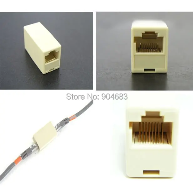 20PCS RJ45 to RJ45 Joiner Connector Adaptor CAT5 Network Ethernet Modular Jack Extension Socket Adapter