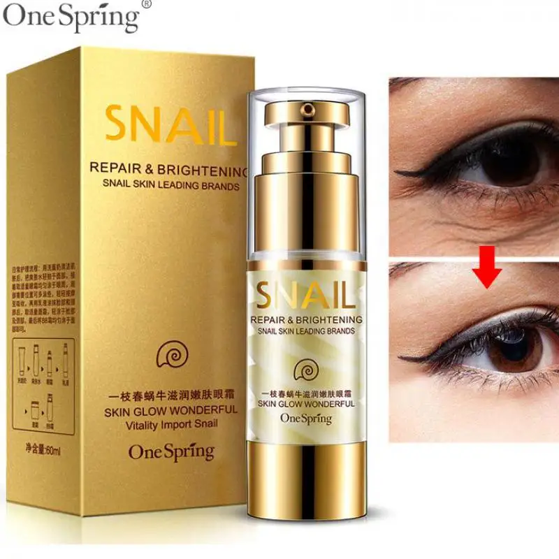 

35G OneSpring Eye Cream Gold Snail Essence Eye Bag Removal Dark Circle Eye Repair Anti Puffiness Anti Aging Anti Wrinkle Care