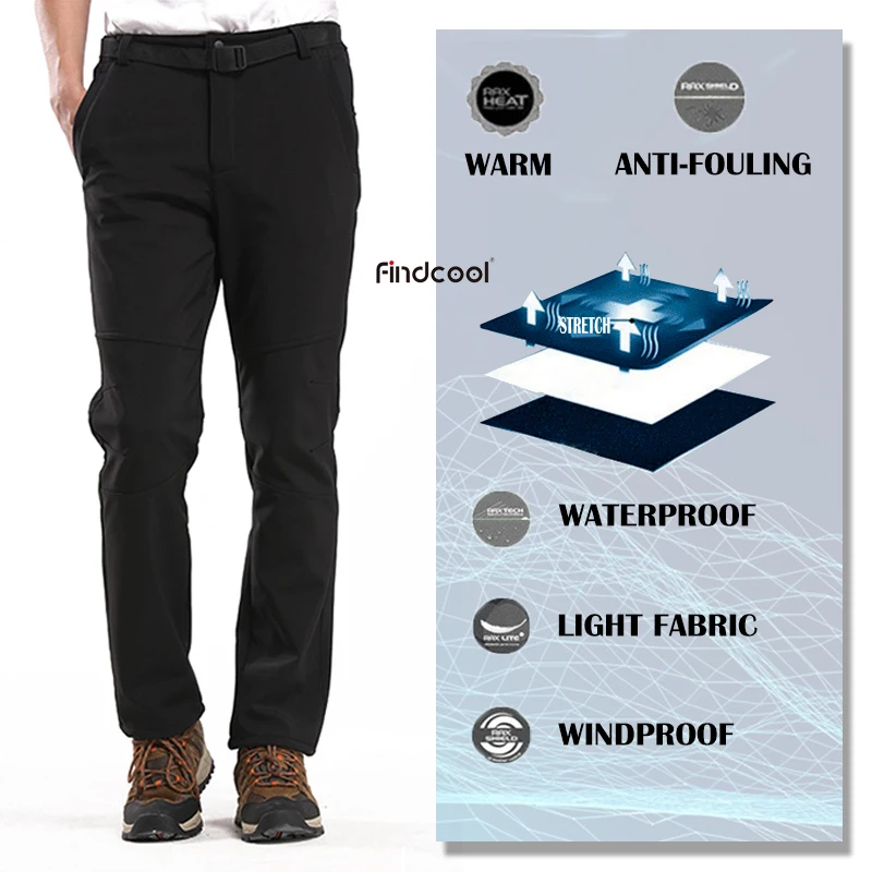 FINDCOOL para pesca de invierno impermeable Camping Trekking de lana al aire libre senderismo Mujer Pantalones de escalada Pantalones FINDCOOL para pesca de invierno impermeable Camping Trekking de lana al aire libre senderismo Mujer Pantalones de escalada Pantalones
