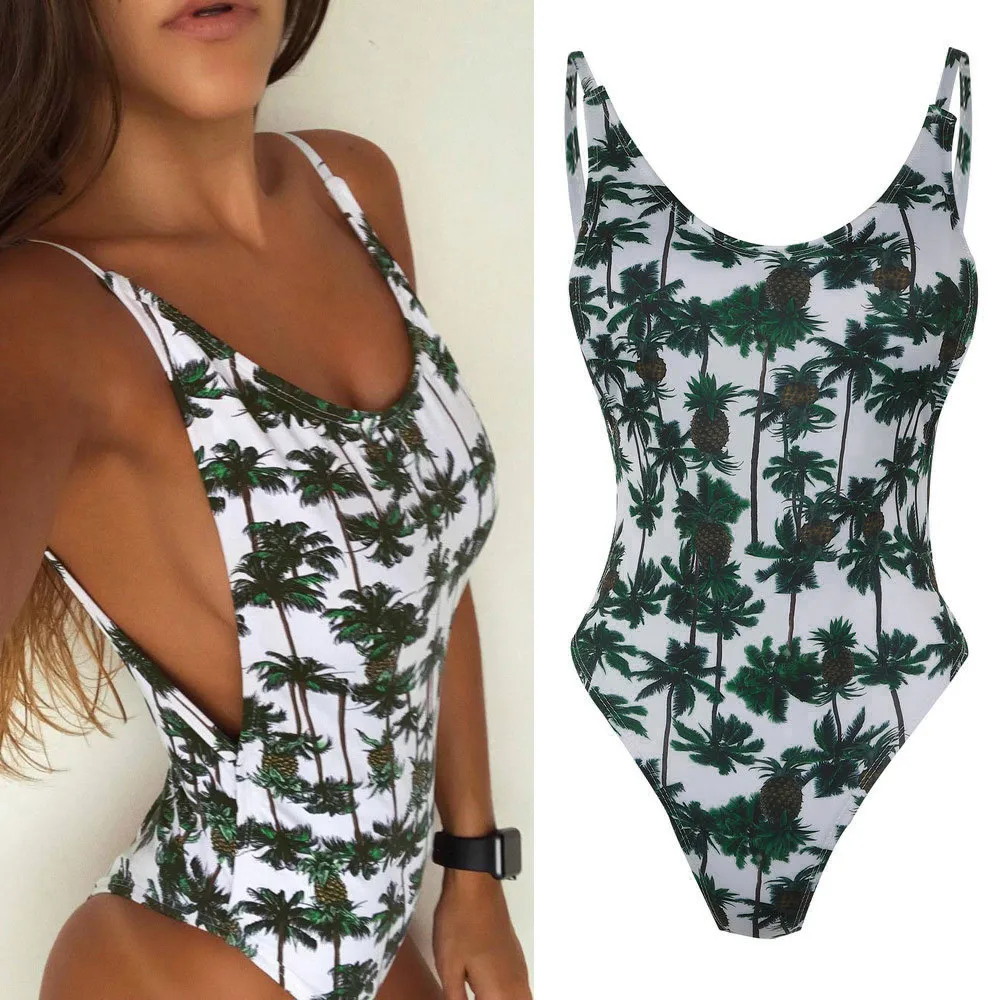 Для женщин Сиамские ананас пляжная одежда с принтом Swimsuit1 18|Кофточки и топы| |