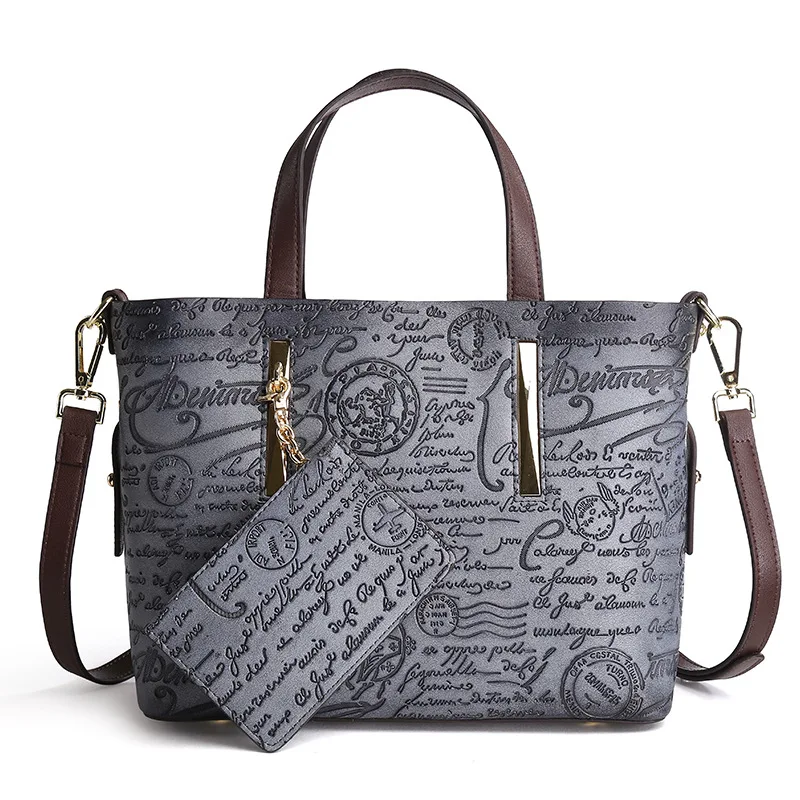 

Women Handbags Vintage Carving Design Composite Bag Luxury Tote Shoulder Bag Fashion Crossbody Bag Large Purse sac a main bolso