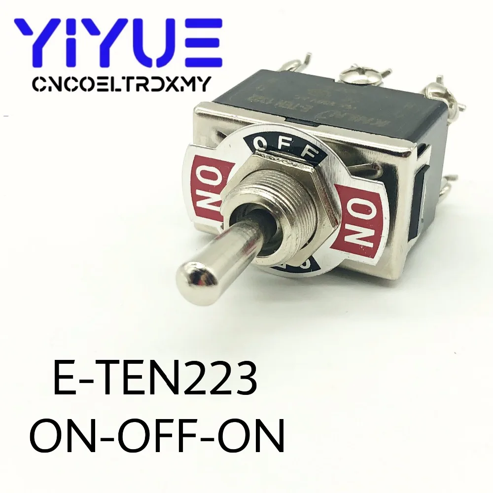 1PCS E-TEN1322 16A250V 6 pin Switch Cap On-Off-On Miniature Toggle Switches