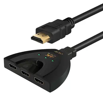 

1pc 4K*2K 3D Mini 3 Port HDMI 1.4b Switch High Quality 3 in 1 out Port Hub Switcher Splitter Supports 1080P MAYITR