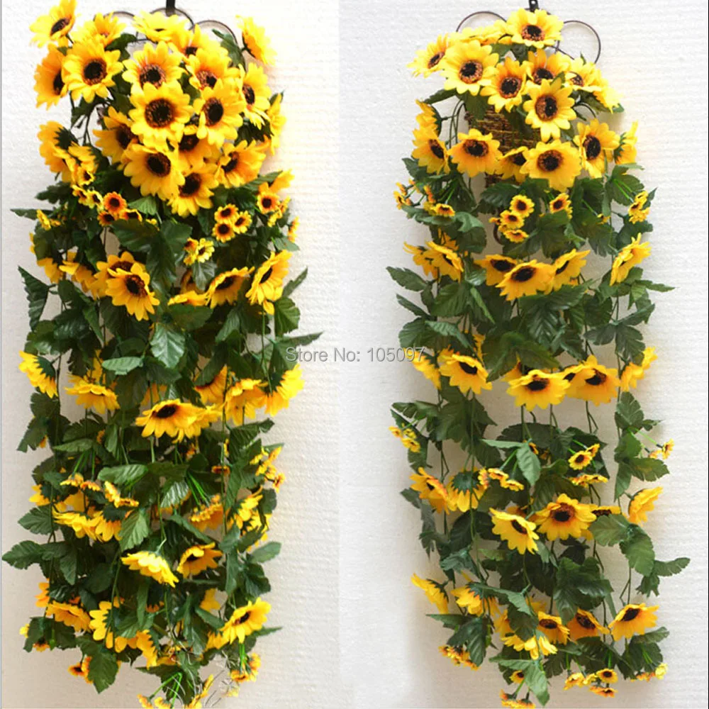 Artificial Sunflower Garland Flower Vine For DIY Home Wedding Floral