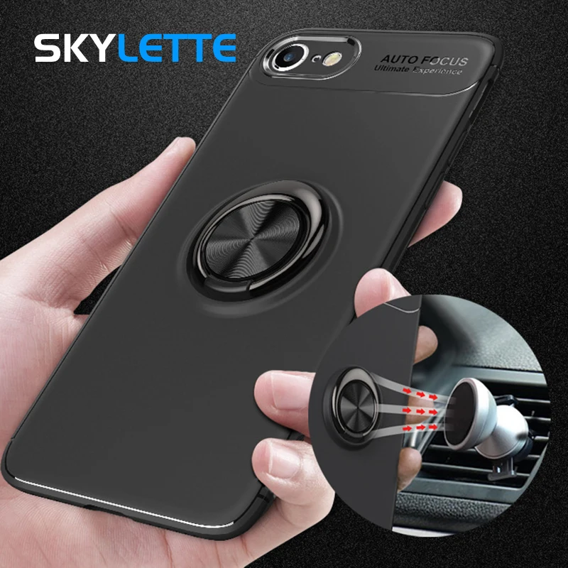 

Mobile Phone Case For iPhone 6 6s Rotating Car Bracket Ring Magnetism Adsorption Holder TPU Protective Cover For Apple 6 6s