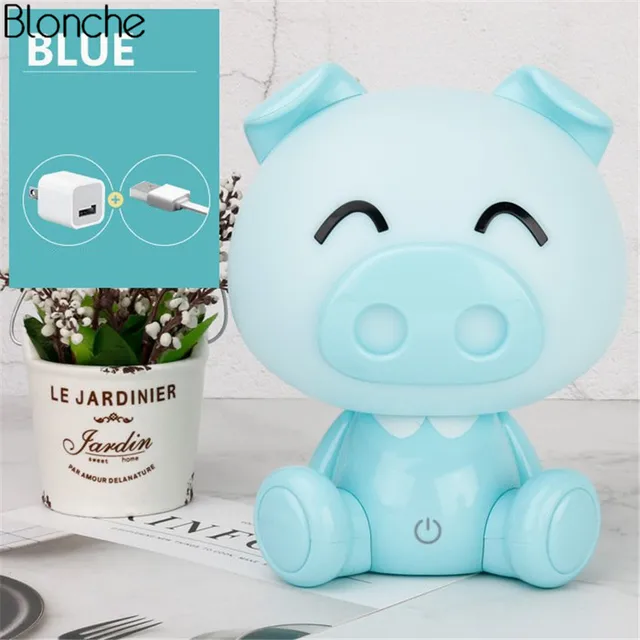 Led Usb Night Lights Cartoon Animal Pig Night Lamp Mini Table Lamp Baby Kids Gifts Bedroom Bedside Lamp Christmas Home Decor Led Night Lights Aliexpress