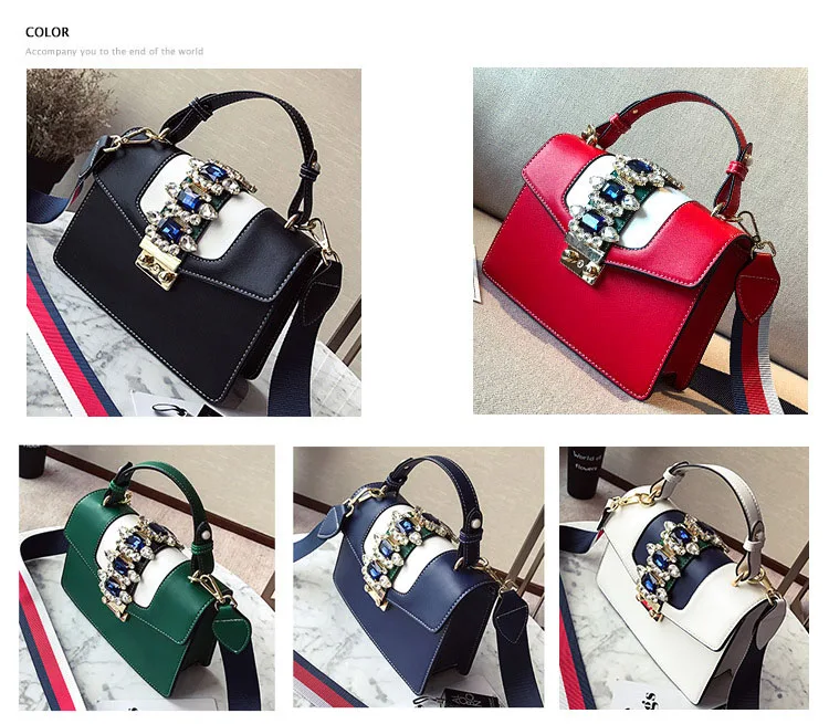 PU Leather Panelled Handbag for Women New Fashion Design Metal Lock Crossbody Bag Female Brown Vintage Small Shoulder Tote Purse (5)
