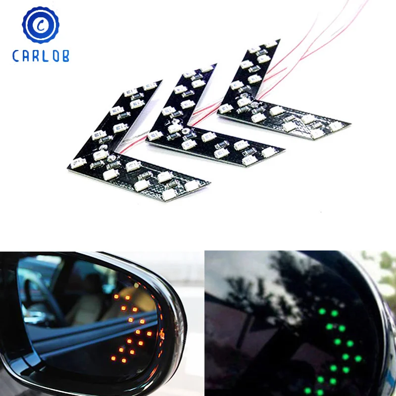 CARLOB 2 шт./лот 14 SMD Светодиодная Стрелка Панель для автомобиля заднего вида