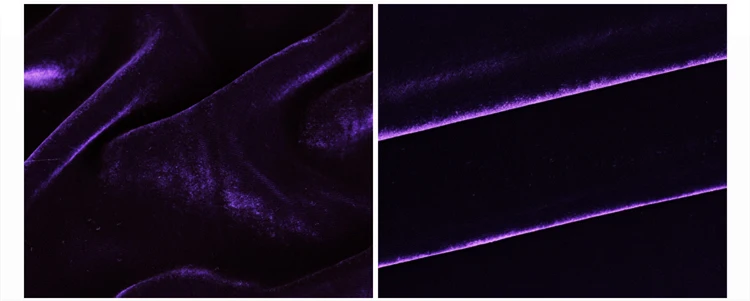 1 метр шелковая велюровая ткань для шитья бархатная ткань однотонная ткань элегантная telas жир четверти стеганая для лоскутного шитья ширина 55 дюймов - Цвет: 16 violet
