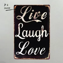 Dl-ретро Винтаж гараж живой Смех Любовь Юмор декоративная табличка металлический знак подарок