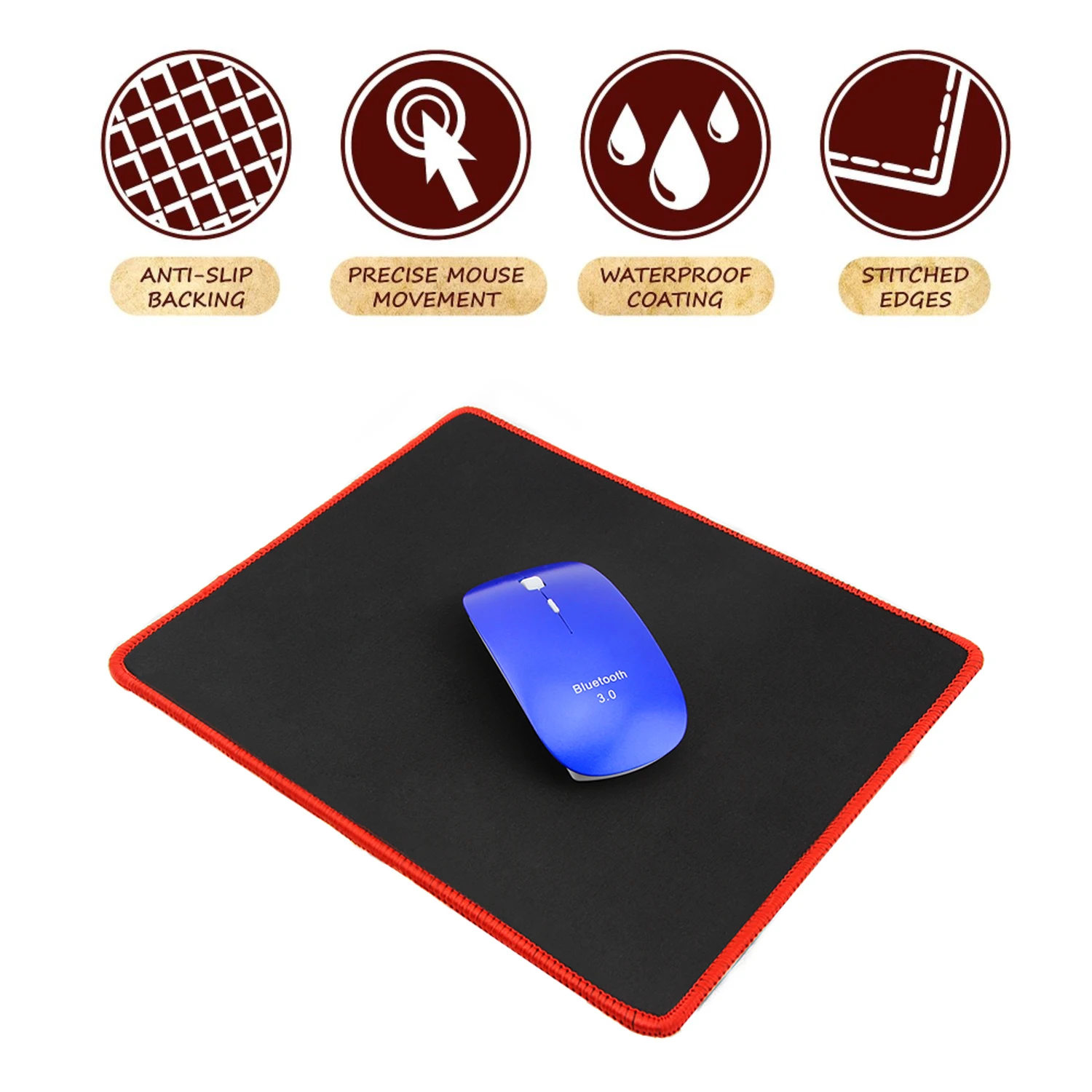 CHUYI Wrist Mouse Pad Ergonomics Rest Soft Memory Foam Sliding Rotating Handheld Computer Gaming Mouse Pad PC Laptop Player