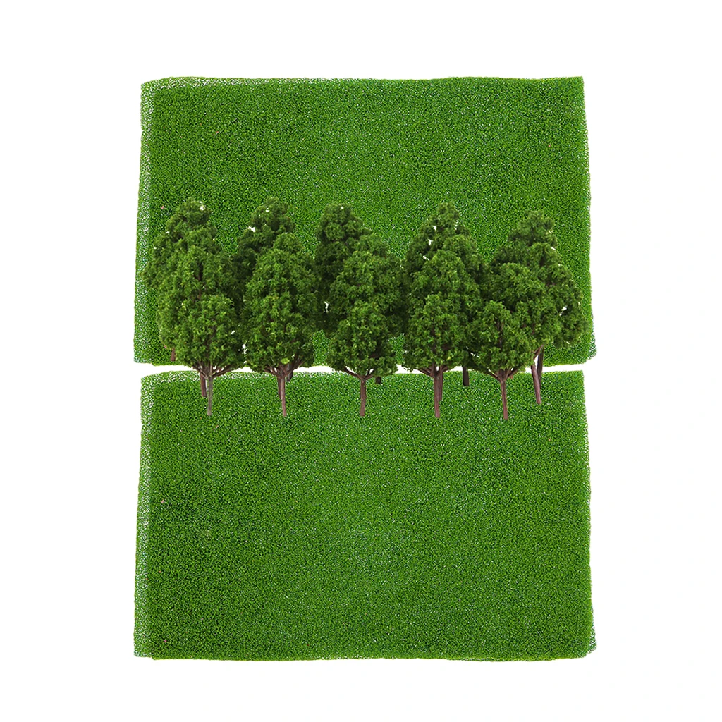 Miniature Models Tree+Grass Mat Lawn Models HO OO N Layout for Architectural