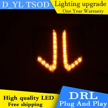 

Car Styling DRL For Nissan X-TRAIL 2014-2016 Daytime running lights With Turning Signal LED fog lights lamp