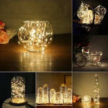 

5m LED String Light Copper String Lamp Copper String Light For Glass Bottle Valentines Wedding