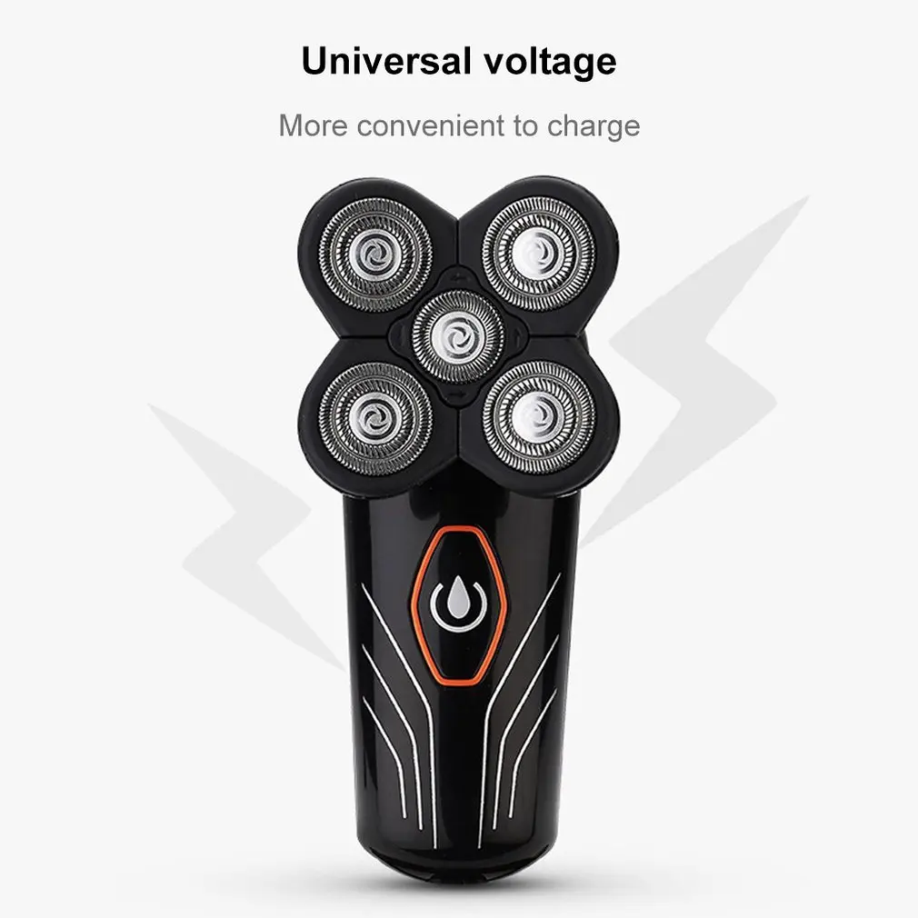 

Electric Shaver Balding Head Polish Hair Clippers Hair Remover USB Rechargeable Razor 5 Blade Shavers Washable Shaving Machine
