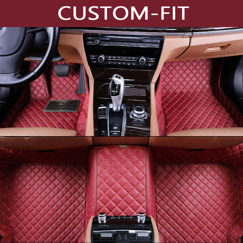 

car floor mats for Jaguar XF XE XJL XJ6 XJ6L F-PACE F-TYPE firm soft car accessories car styling Custom floor mats brown