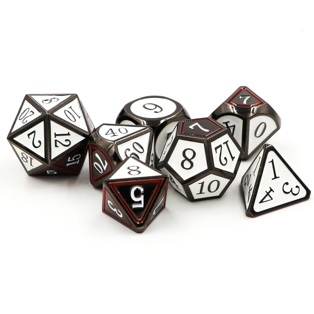 IMDG 7 шт./компл. креативная РПГ игра игральные кости многогранные металлические DND