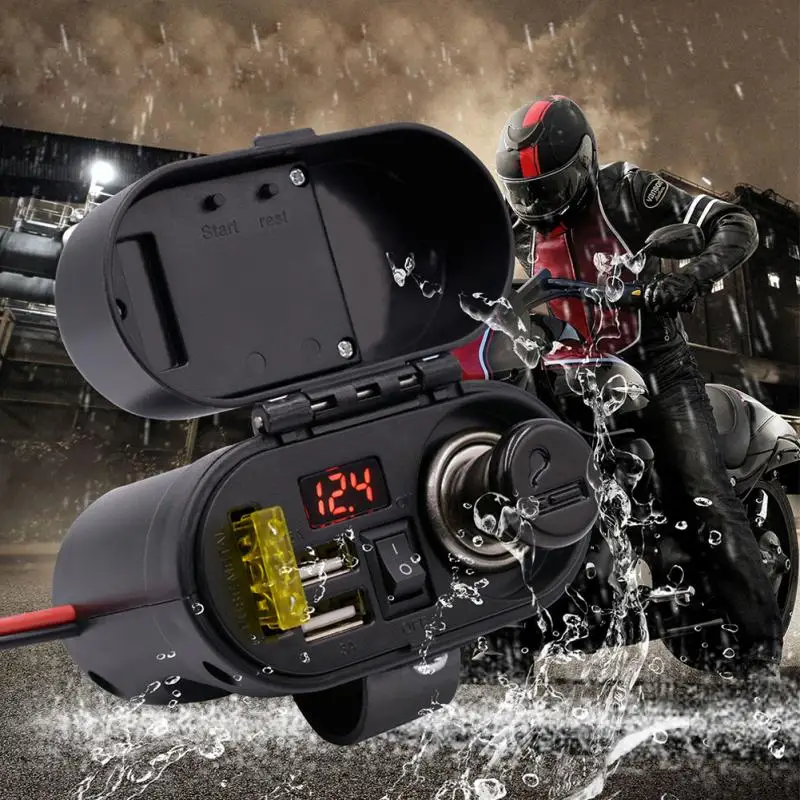 

Socket Kit Motorcycle Supplies Waterproof Cigarette Lighter Charger USB