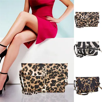 

NOENNAME_NULL Casual Women Leopard Handbag Crossbody Messenger Bag Satchel Shoulder Bags Purse
