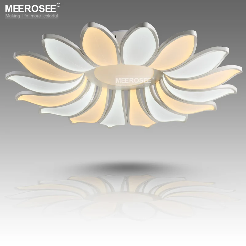 Большая акриловая люстра светодиодное освещение с цветами современные