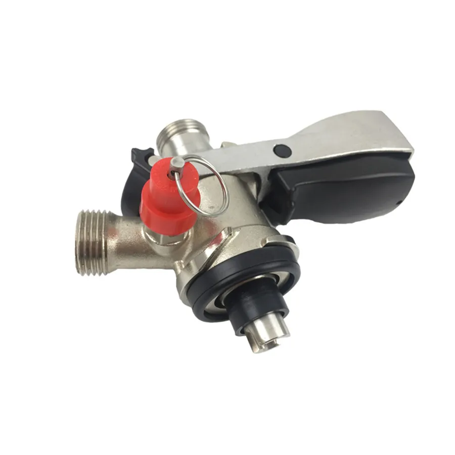 Draft Beer Keg Coupler Tap System Connectors Beer Brew Beer Dispenser Tap S Type Couplers with Pressure Relief Valve (10)