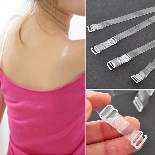 

1 Pairs Adjustable Invisible Practical Transparent Clear Bra Set Shoulder Straps