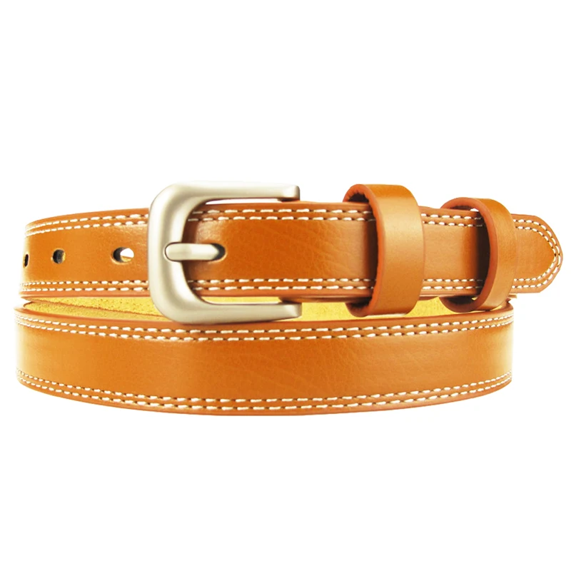 Top Quality Cowhide Leather Belts for Women Cummerbund Luxury Female Belt Decorative Simple Waist Belt Candy Color Drop Shipping Sadoun.com