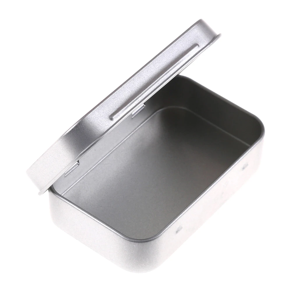 

1 PCS Survival Kit Tin Higen Lid Organizer For Money Coin Candy Keys Boxs Hot Small Empty Silver Flip Case Metal Storage Box