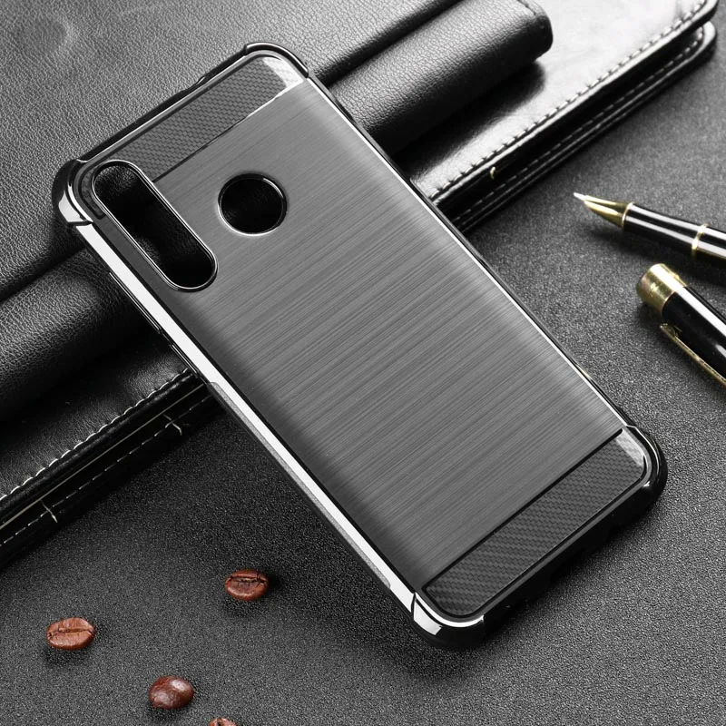 

For Huawei Nova 4 Cover Huawei Nova 4 Case Silione TPU Back Phone Cases For Huawei Nova4 Cover Carbon Fiber Black Shell Skin