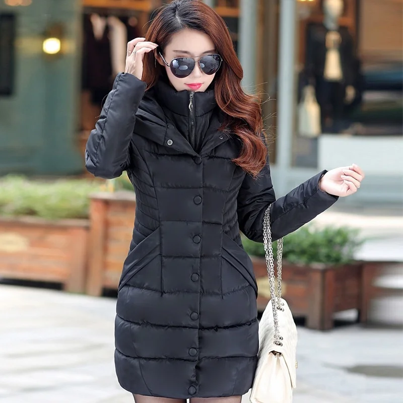 

ZOGAA 2019 Women Parka Winter Down Cotton Jacket Warm Thick Hooded Coat Casual Female Winter Jacket Long Overcoat Coat Hot Sale