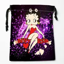High quality Custom betty boop printing storage bag drawstring bag gift Satin bags 27x35cm Compression Type Bags
