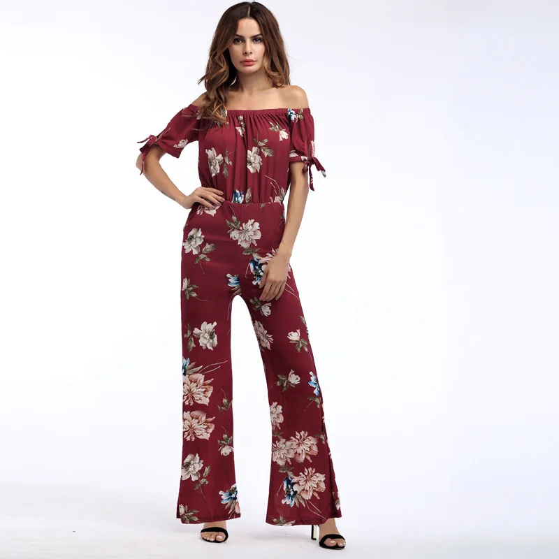 

Europe women's strapless waist snow yarn pants trousers fashion cuffs tie rope jumpsuit S-XXL