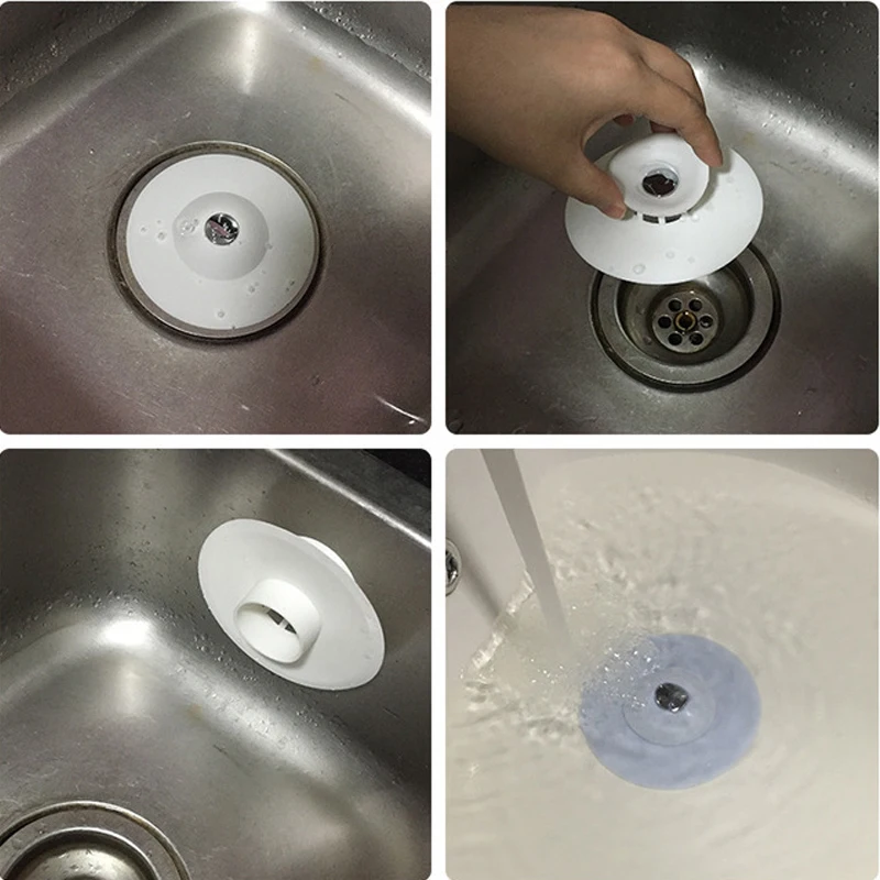 Kitchen Sink Strainer Rubber Ring Silicone Sink Filter Water Filter Floor Drain Hair Bath Plug Bathroom Kitchen Deodorant Plug