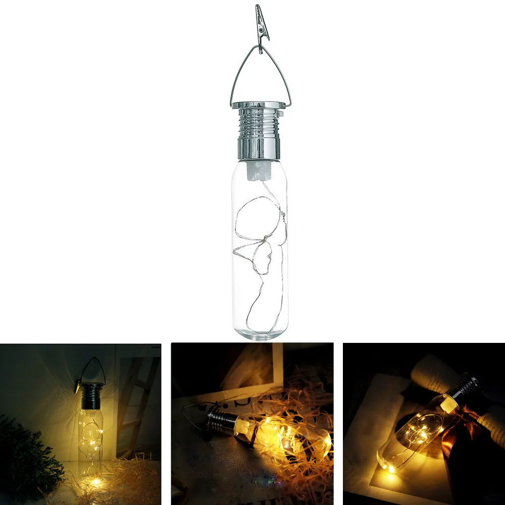 

Home Curtain Solar Light Solar Powered Outdoor Sun Copper Wire Bottle Suspension Lamp LED Wedding Party Hanging Lighting
