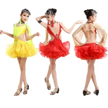 New Adult Child Latin dance costume senior gauze sleeves latin dance dress for women/child latin dance dresses S-4XL