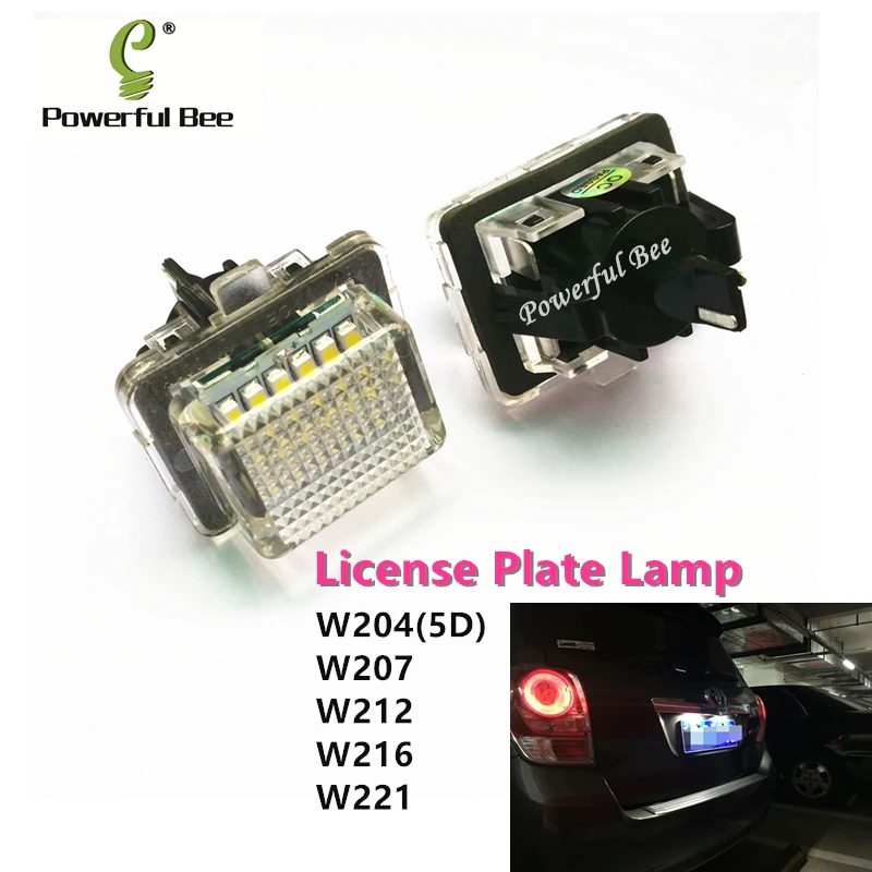2 x CANBUS LED license plate lamp lights bulb error free for BenZ C Class W204 4D (C180 C200