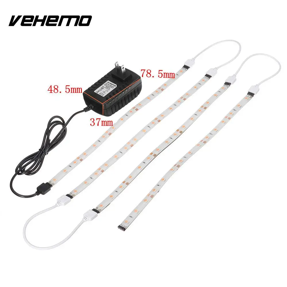 Vehemo Водонепроницаемый СВЕТОДИОДНАЯ лента SMD 5050 кухня освещения ванной аксессуар Великобритания Plug