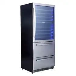 128 холодильник для вина три зоны подвалах, предназначено для холодильной камеры для напитков островного типа Нержавеющая сталь