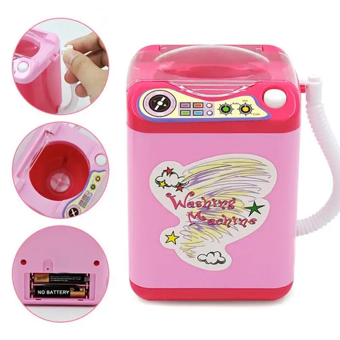 Best Mini Multifunction Kids Washing Machine Toy Beauty Sponge Brushes Washer QQ99