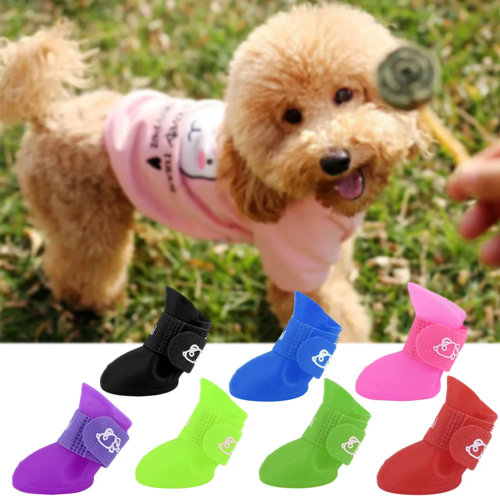 Высокое качество; Креативный дизайн для домашних собак; Милые Удобные водонепроницаемые ботинки из пвх; модная мягкая непромокаемая обувь для маленьких собак