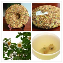 357g Kamelie pu er tee kuchen 2009 alte bäume alte puer tee china yunnan kuchen duftenden flower puerh tee tee für gewicht verlust
