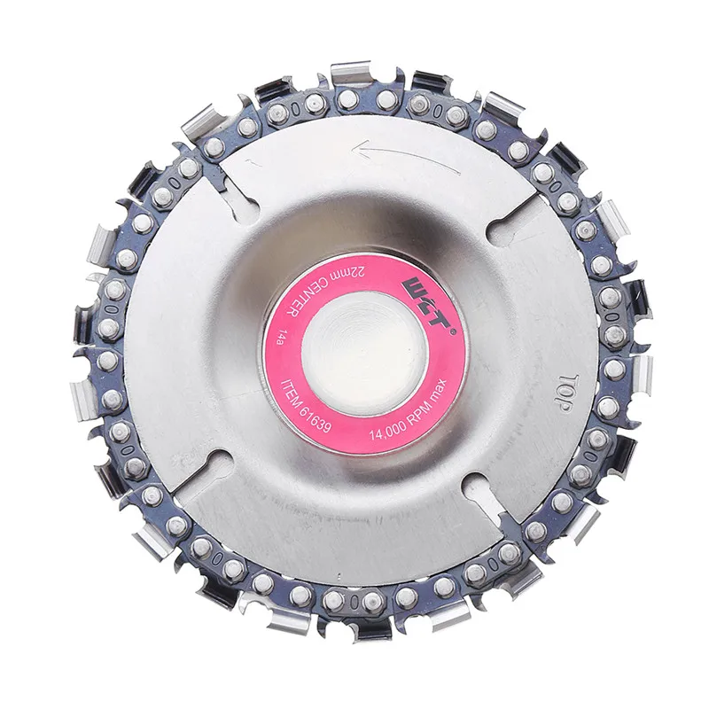 

4 Inch 22Tooth Grinder Disc Fine Chain Disc 22mm Arbor Angle Carving Culpting Wood Plastics For115/125 Angle Grinder
