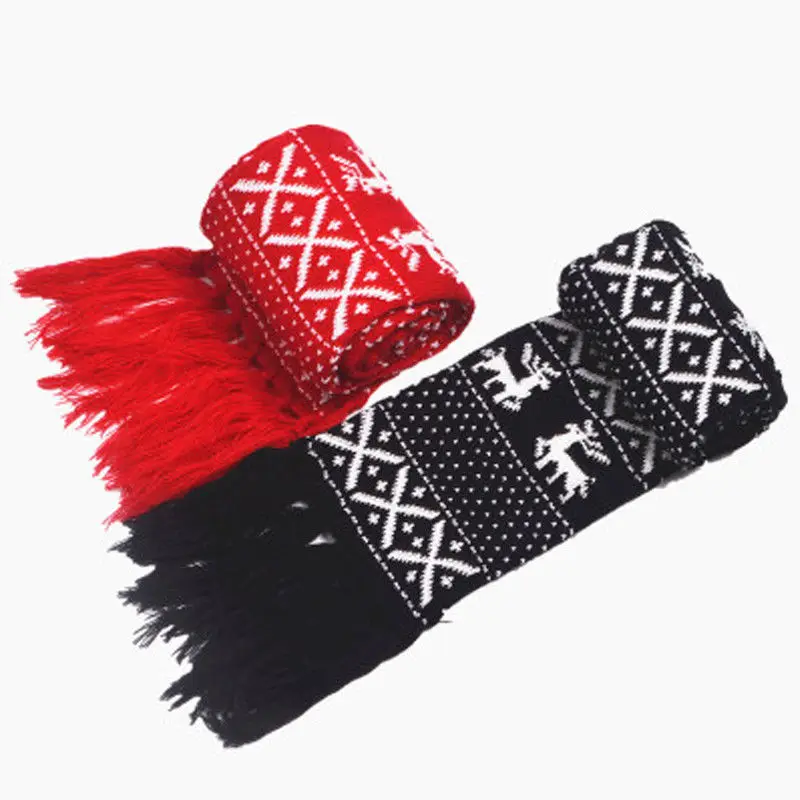 Hirigin Мода Рождественские шарфы для влюбленных зимние теплые шарфы для женщин и мужчин вязаный шарф для влюбленных подходящая шаль